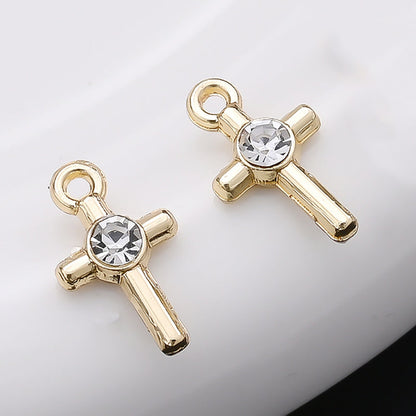 Rhinestone Cross Pendant Charms