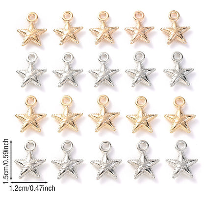 20PCS 12×15mm Antique Star CCB Pendant Beads