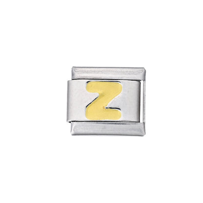 A-Z English Letter Stainless Steel Italian Charm Links