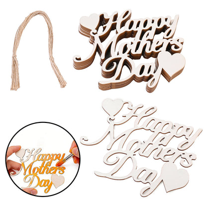10-Piece Mother's Day Blank Wooden Sign Set