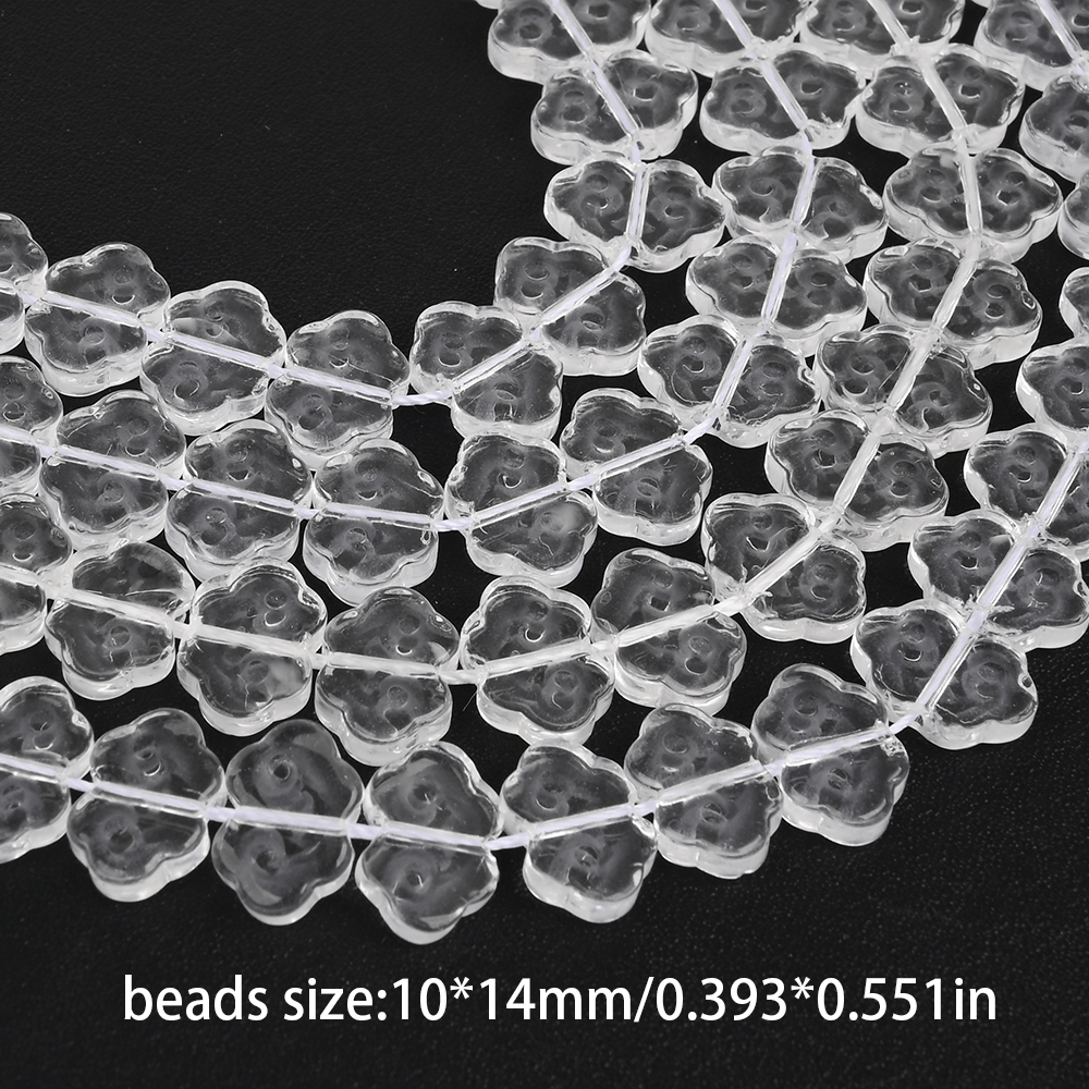 Transparent Cloud Glass Beads