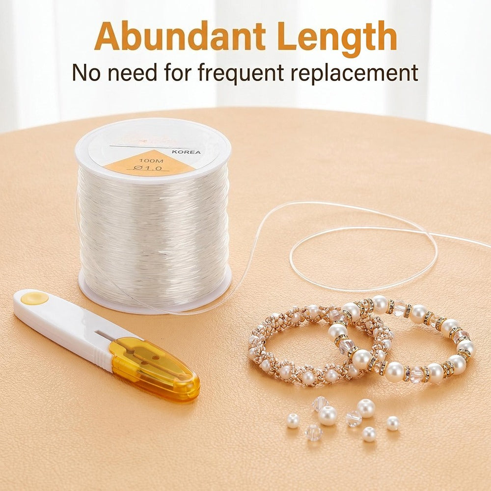 Elastic Jewelry Cord and Scissors Set