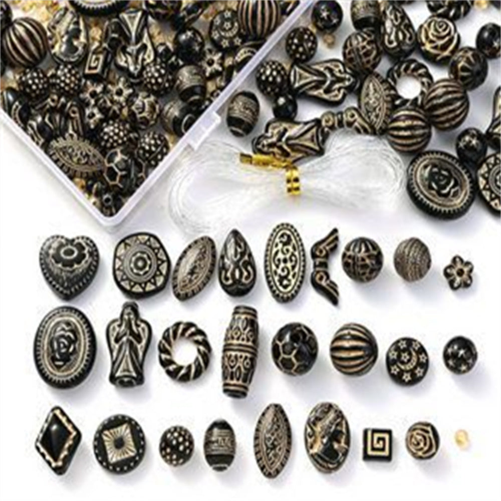 Vintage Floral Acrylic Bead Set