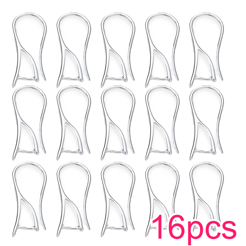16-Piece Gold & Silver Earring Hook Clip Findings