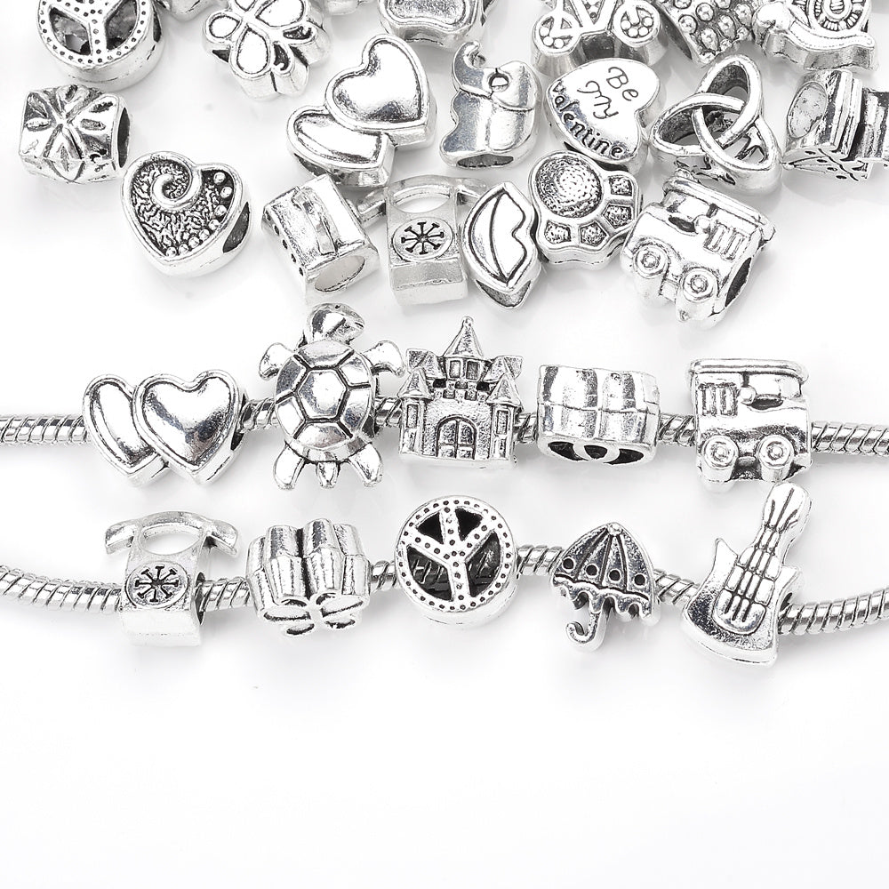 Mixed Alloy Large Hole Beads