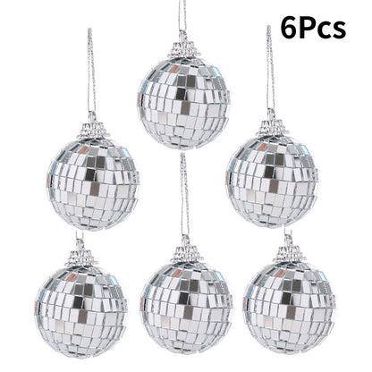 Silver Laser Mirror Ball Decorations