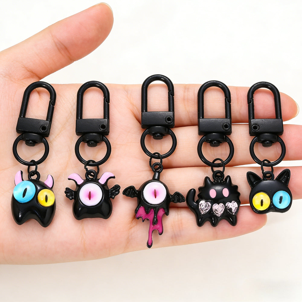 Gothic Black Evil Eye Pendant Charms