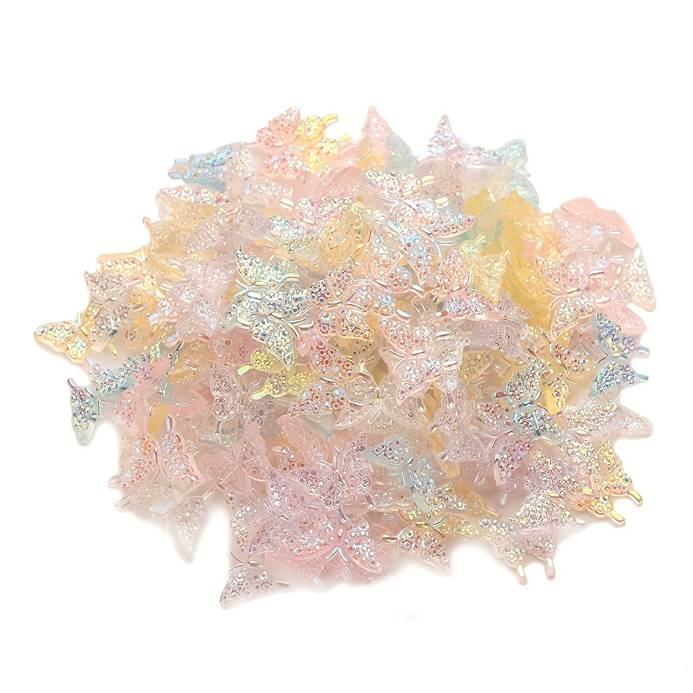 Mixed Glitter Acrylic Beads