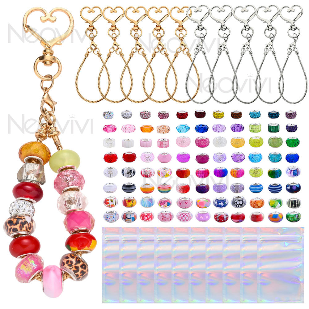 20PCS Beaded Keychain Making Set