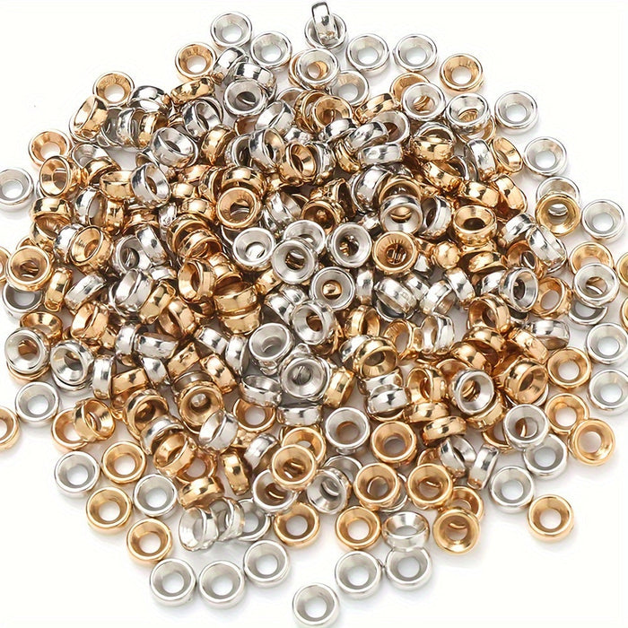 100PCS 7mm Large Hole Round Plastic Bead Set