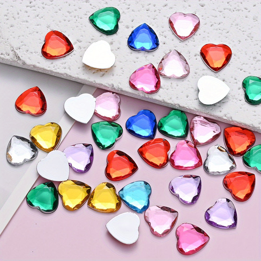 12 mm Acrylic Heart Decorative Patches