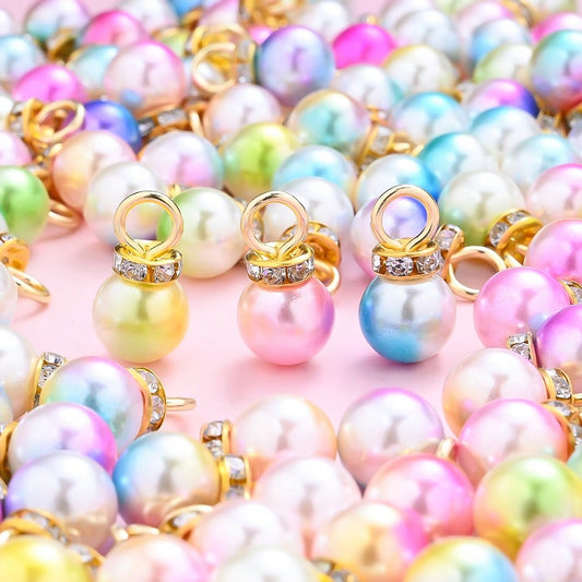 20-Piece 10 mm Iridescent Mermaid Bead Set
