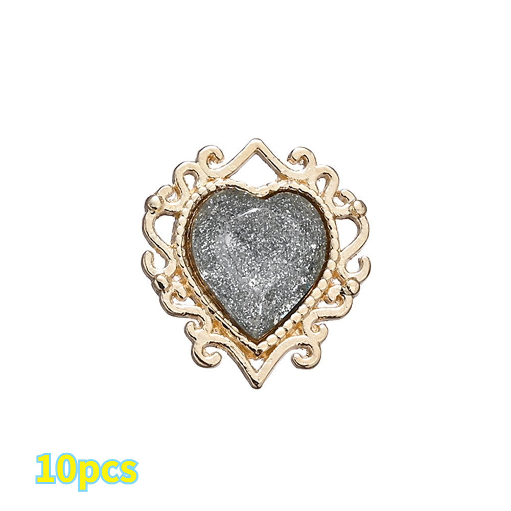 10PCS Sparkling Rhinestone Zinc Alloy Pendant Set