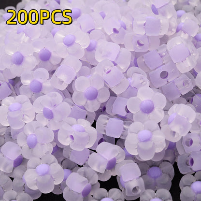 200pcs 13mm Matte Acrylic Sunflower Beads