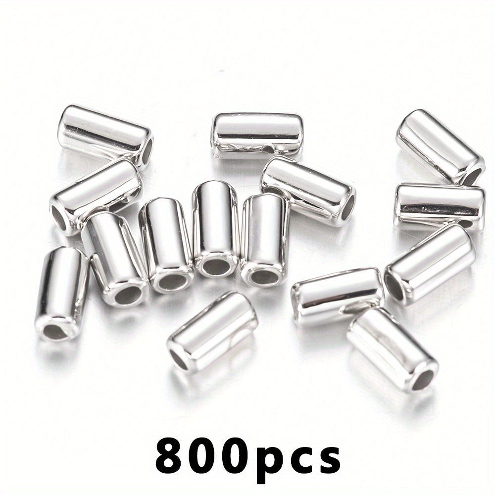 800pcs Multicolor Cylinder Tube Beads Loose Spacer CCB Beads