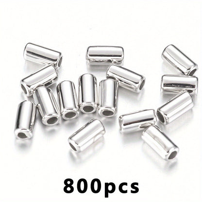 800pcs Multicolor Cylinder Tube Beads Loose Spacer CCB Beads