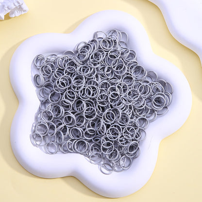 100-Piece 8 mm Alloy Double Open Jump Rings