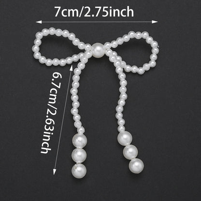 Faux Pearl Bowknot Embellishments