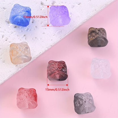 Frosted Lion Head Acrylic Beads