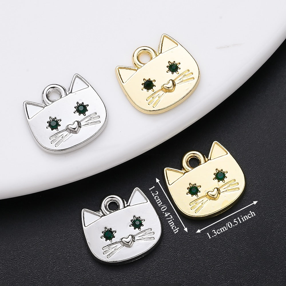 Cat Alloy Pendant Charms