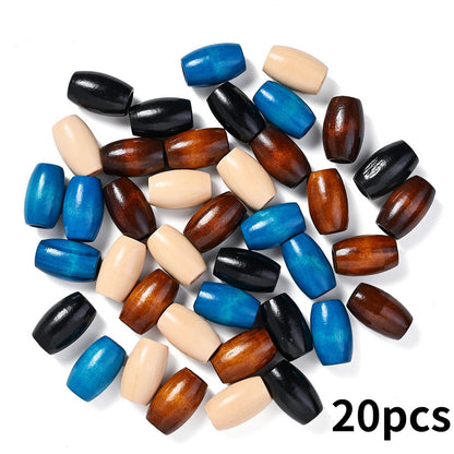 Mixed Color Oval Wooden Beads