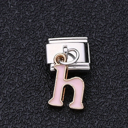 1PC A-Z English Letter Charm Link Set for 9mm Bracelets