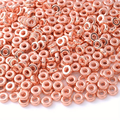 100PCS 6mm CCB Large Hole Flat Wheel Spacer Bead Set