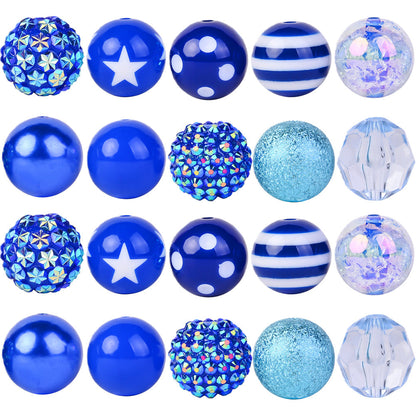 Multicolor 20 mm Thick Acrylic Round Beads
