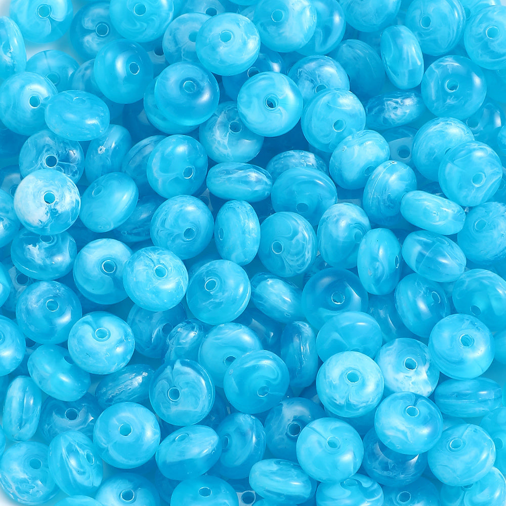 100-Piece 5x10 mm Acrylic Flat Spacer Beads