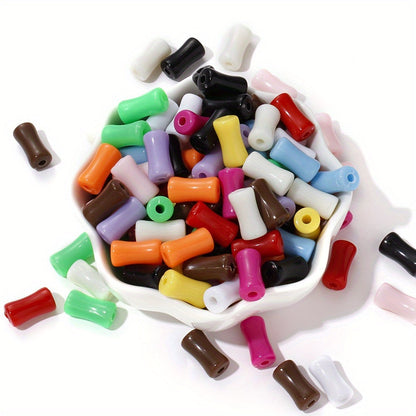 Solid Color Bamboo Acrylic Beads