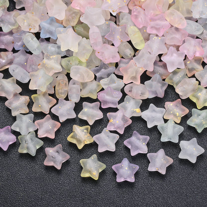9 mm Gradient Matte Star Acrylic Beads