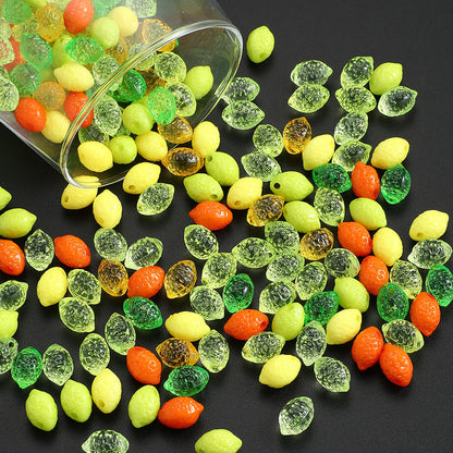 Clear Acrylic Lemon Beads