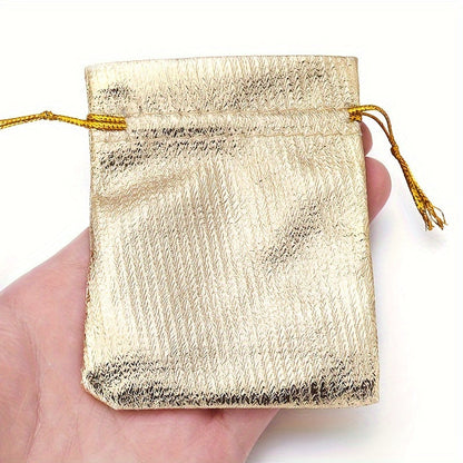30-Piece Gold & Silver Drawstring Jewelry Gift Bags