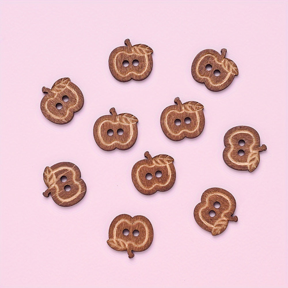Apple Wood Double Hole Buttons
