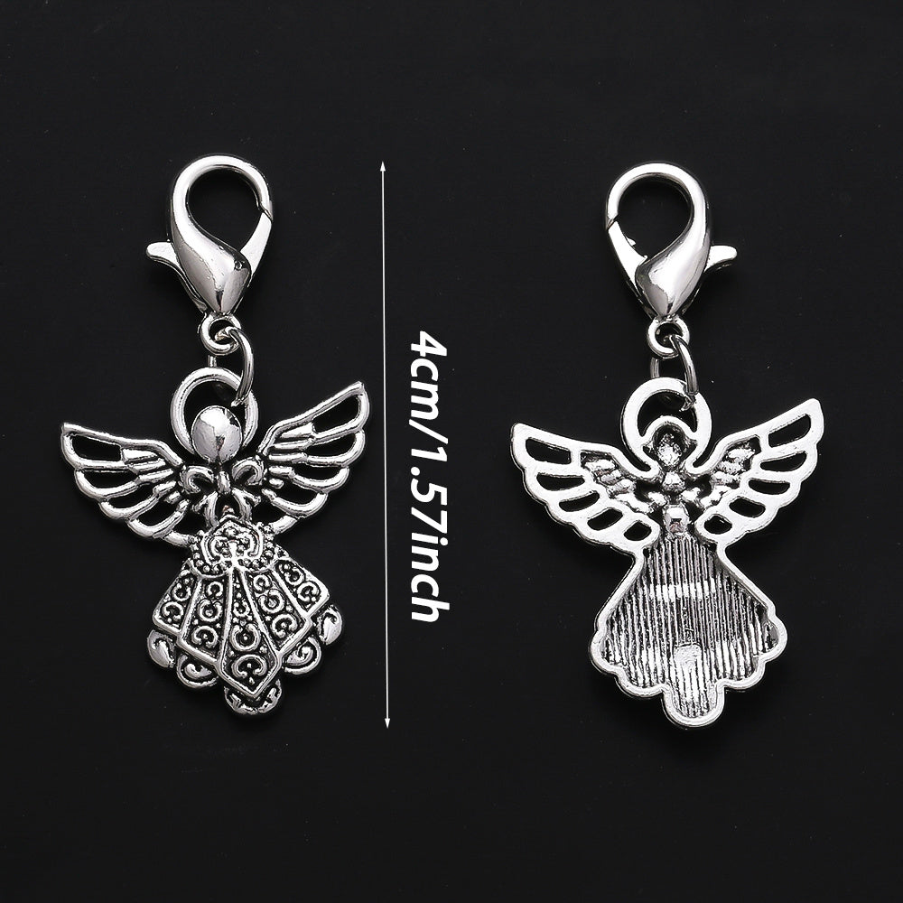 18PCS Retro Angel Mini Keychain Charm Set