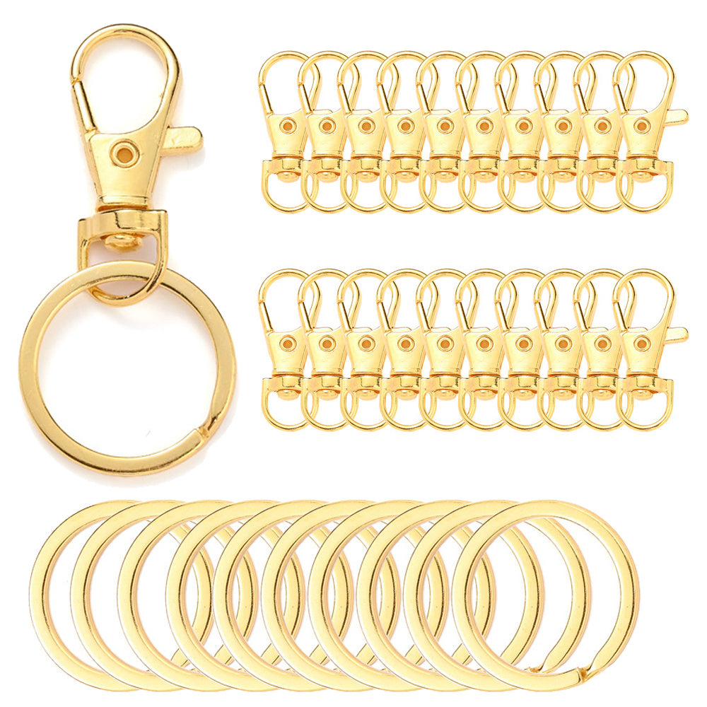 Golden Silvery Alloy Lobster Clasps