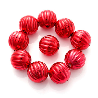 Pumpkin Round Acrylic Beads