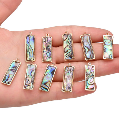 8PCS Colorful Abalone Shell Pendant Set