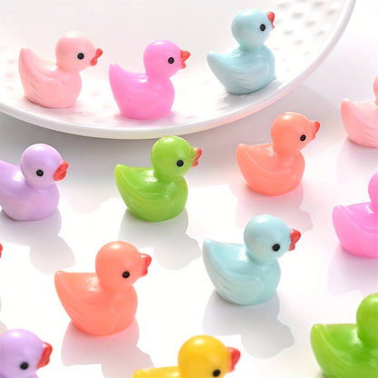 Solid Color Duck Resin Beads