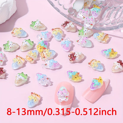 Animal Ice Cream Acrylic Charms