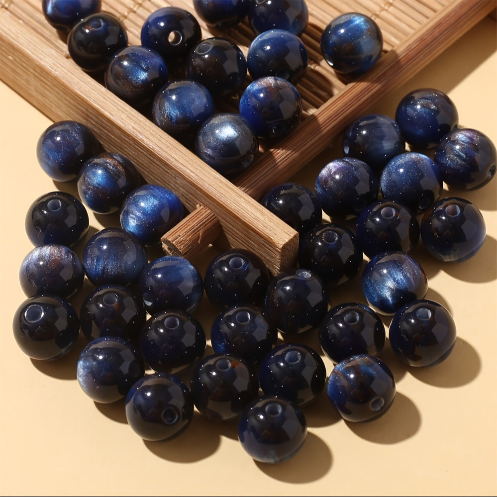 Starry Sky Round Resin Beads