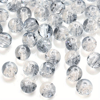 100PCS 8mm Gradient Glazed Flower Bead Set