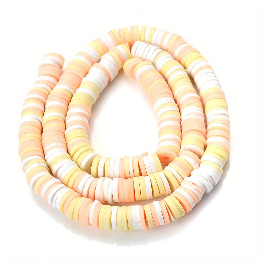 Mixed Color Polymer Clay Flat Beads