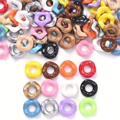Glossy Matte Irregular Acrylic Beads