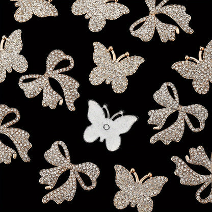 Gold Butterfly & Bow Shape Plastic Patches
