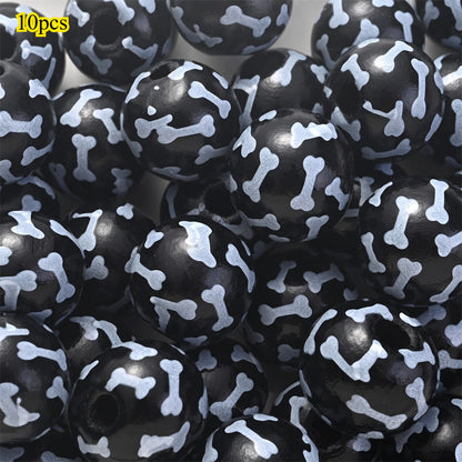 Marine-Themed Wooden Beads