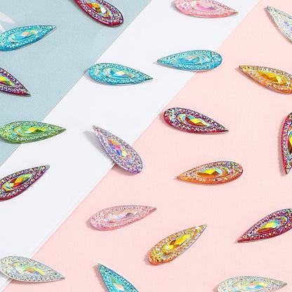 AB Iridescent Resin Teardrop Ornaments