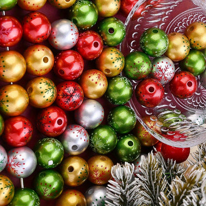 Christmas Snowflake Acrylic Beads