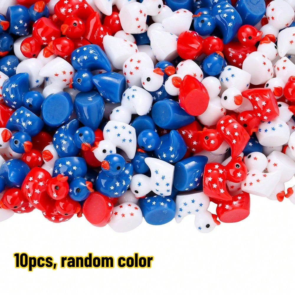 Patriotic Resin Duck Flatback Charms