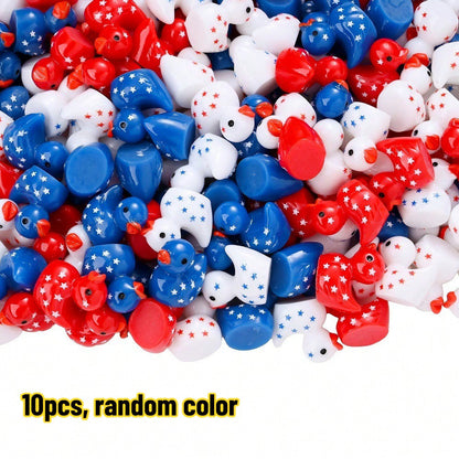 Patriotic Resin Duck Flatback Charms
